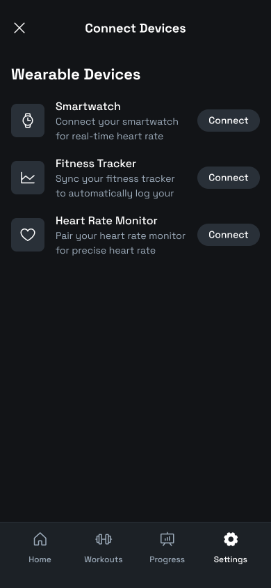 Falcon Gym Smart Device Integration